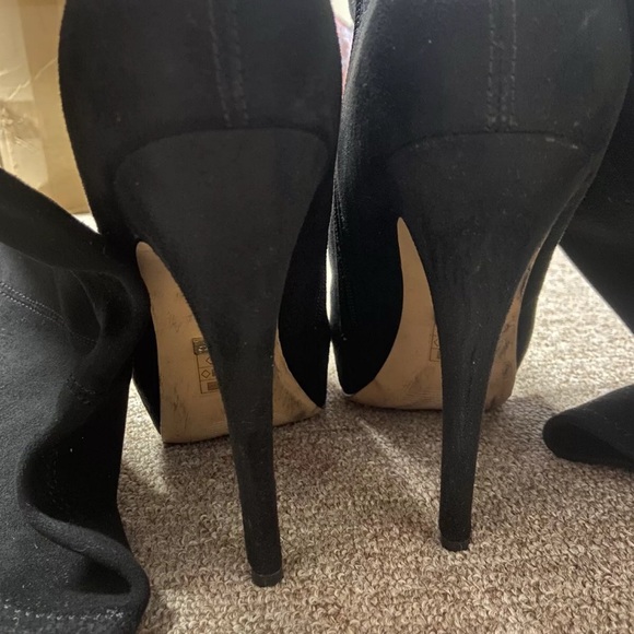 bebe high heels suede Boots  Over The Knee Platform Size 8 - Picture 3 of 3
